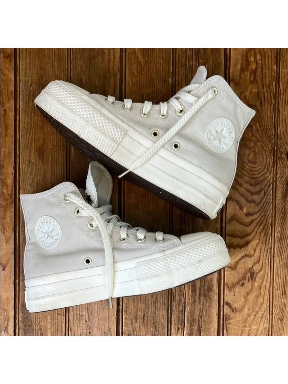 Women’s or kids Converse high tops All Star Canvas lug sole festival sneakers